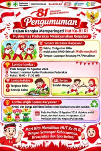 Lomba Karyawan Puskesmas Paduraksa Salam Rangke Hut ke-81 RI