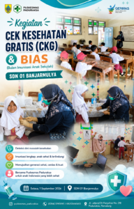 Cek Kesehatan Gratis dan Bias di SDN 01 Banjarmulya